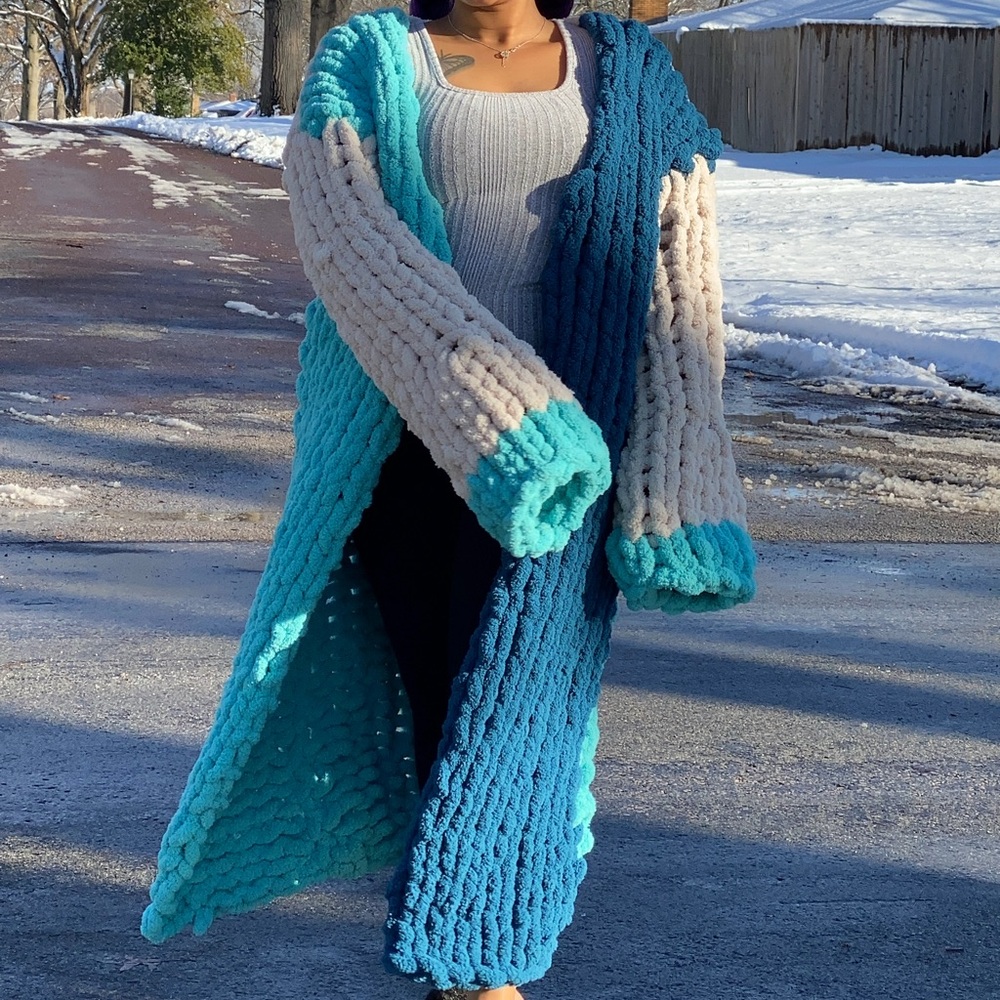 Luxury Oversized knit Cardigan (handcrafted)